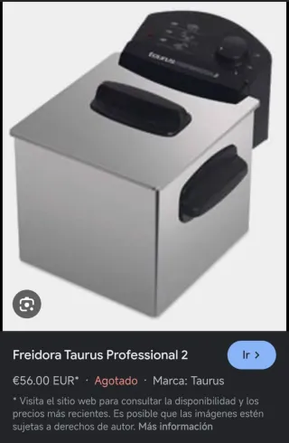 Freidora Taurus 2L