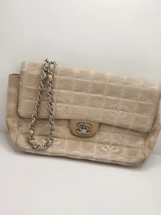 Borsa Chanel New Travel Line Flap Beige