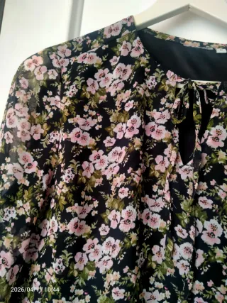 Vestido gasa estampado flores talla M