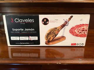 Jamonero 3 Claveles + Cuchillo Arcos-ULTIMO PRECIO