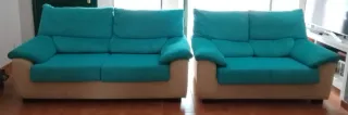 Conjunto sofás 3+2 plazas bicolor
