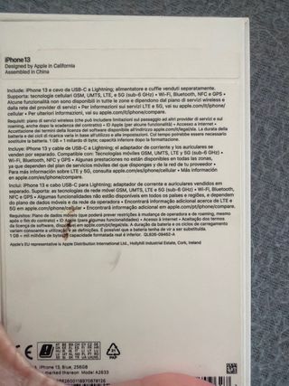 iPhone 13 256GB Azul - Cristal Trasero Roto