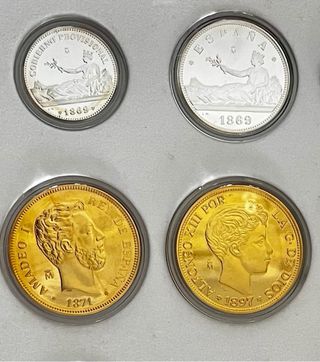 Colección 24 Monedas FNMT Plata y Plata dorada