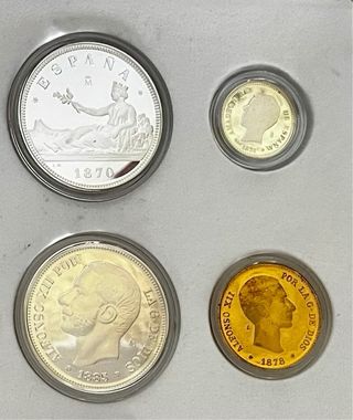 Colección 24 Monedas FNMT Plata y Plata dorada