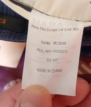 FARAH, Pantaloni classici, W32 L31, Slim Fit, Blue