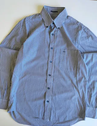Camisa manga larga Vintage Rayas Azul 90s Gendive