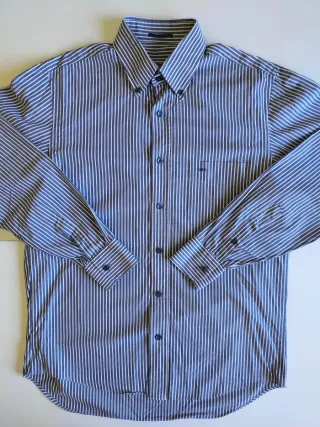 Camisa manga larga Vintage Rayas Azul 90s Gendive