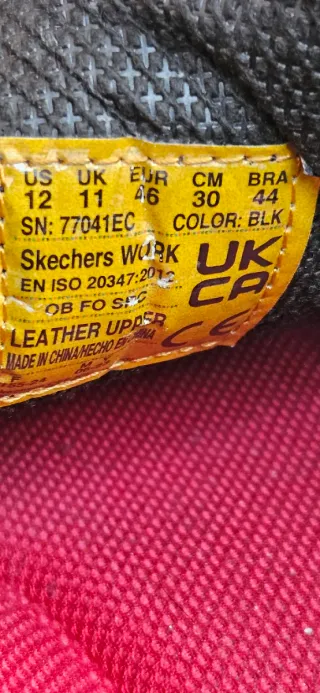 Zapatos piel skechers work cottoonwood elks nro 46