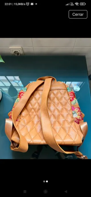 Mochila Desigual Flores Naranja