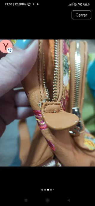 Mochila Desigual Flores Naranja