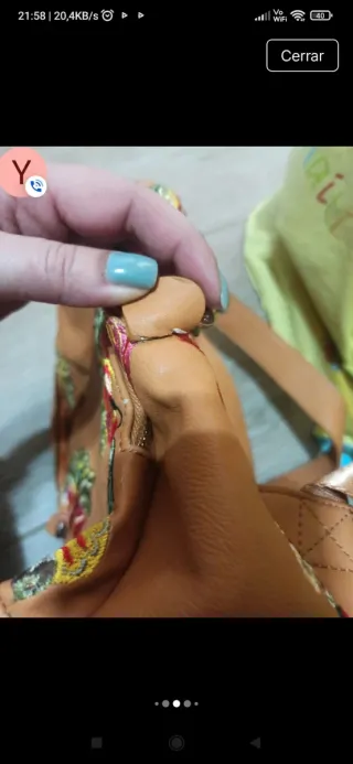 Mochila Desigual Flores Naranja