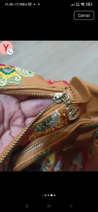 Mochila Desigual Flores Naranja