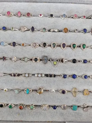 Anillos Plata Ley 925 con Piedras naturales