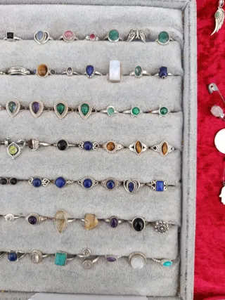 Anillos Plata Ley 925 con Piedras naturales