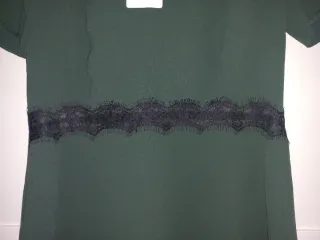 Vestido Mango Audrey Verde Botella Talla XS