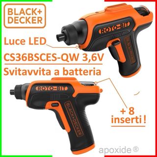 Avvitatore BLACK+DECKER 3.6V + 8 inserti