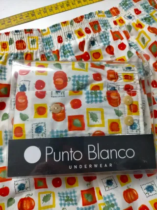 Boxer Punto Blanco Algodón Talla S Estampado Calab