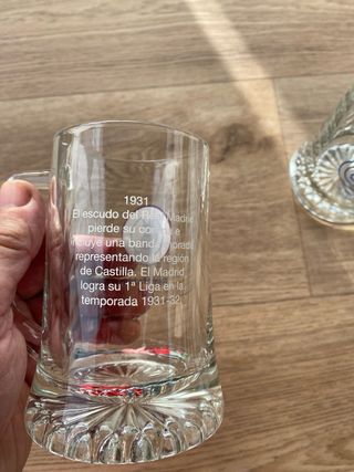 3 Jarras y 3 Vasos de Vidrio Grabados
