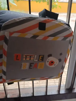 Trona portátil para bebé con diseño de oso