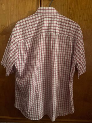 Camisa Burberry cuadro rojo manga corta talla 5XL