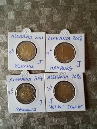 12 Monedas Alemania 2 Euros Conmemorativas