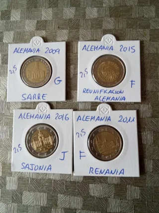 12 Monedas Alemania 2 Euros Conmemorativas