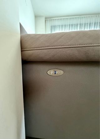 Sofá chaise longue 3 plazas eléctrico gris