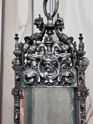 Farol de bronce inglés antiguo