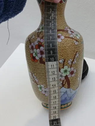 Vaso Cinese Cloisonné Fiori Ciliegio