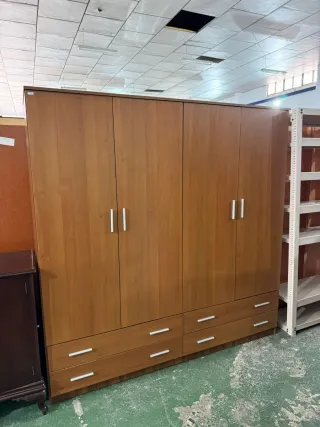 Armario 4 puertas madera 198x51 cm
