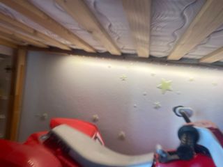 Letto a castello in legno con scivolo