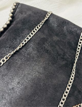 Bolso Zara Negro Tachuelas Plateadas