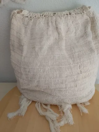 Bolso bandolera macramé blanco