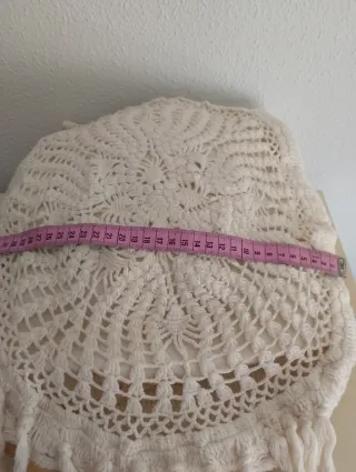 Bolso bandolera macramé blanco