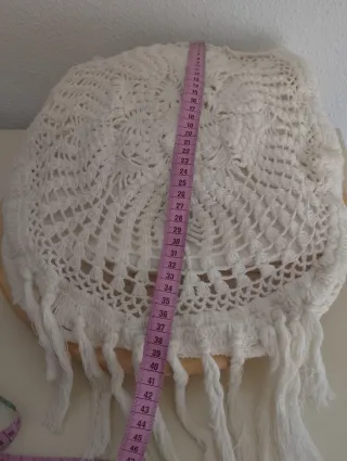 Bolso bandolera macramé blanco