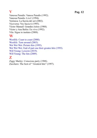 Cds's originales, Listado n°:2. Más de 600 titulos