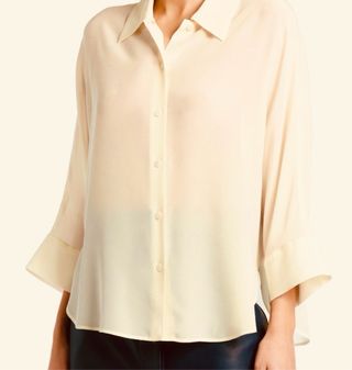Camisa Zara  oversize Zara beige T-S
