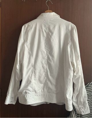 Chaqueta oversize lino cazadora harrington bomber