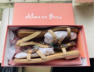 Sandalias Alma en Pena Beige Multicolor