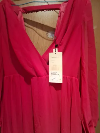 Vestido fiesta largo rosa/rojo