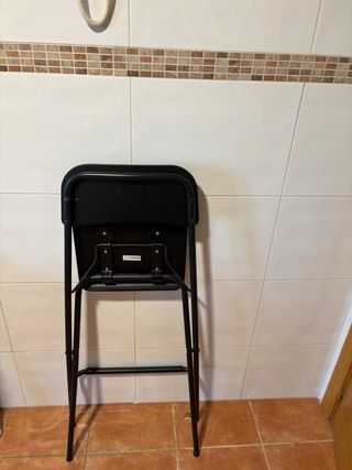 Taburete Alto Ikea Negro plegable