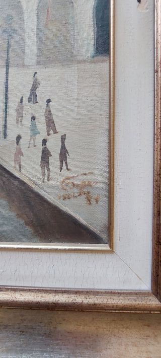 Dipinto Vintage olio Tela Firmato, G Isolani  93 x