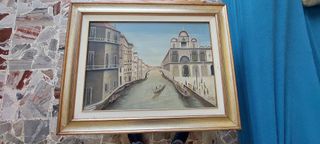 Dipinto Vintage olio Tela Firmato, G Isolani  93 x