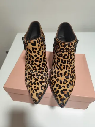 Botines Animal Print Tacón