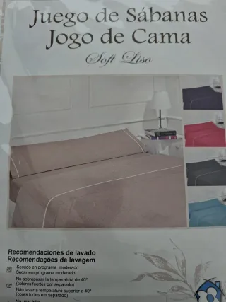 Juego de Sábanas Bicolor Polyester