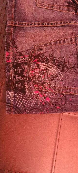 Falda vaquera Baby Phat con estampado