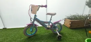 Bici Infantil Frozen 12" Toimsa con Ruedines