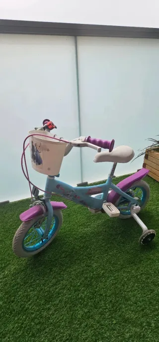 Bici Infantil Frozen 12" Toimsa con Ruedines