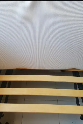Sofá cama individual plegable con funda azul