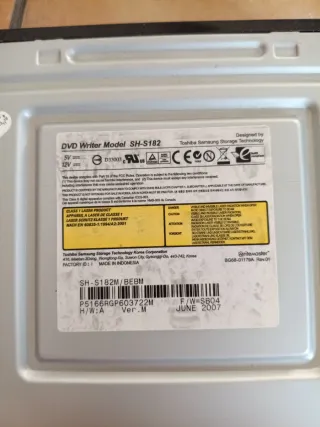 Grabadora DVD Toshiba Samsung SH-S182